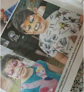 When my face painting makes the news.