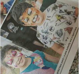 When my face painting makes the news.