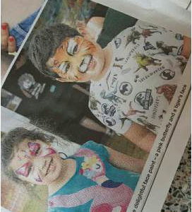 When my face painting makes the news.