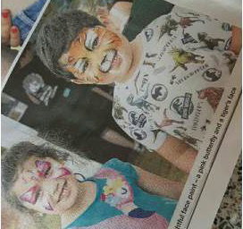 When my face painting makes the news.