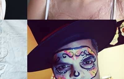 Curly Cloud face painting