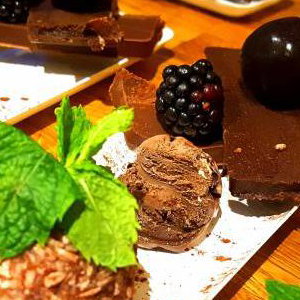 Triple chocolate dessert