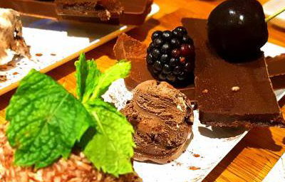 Triple chocolate dessert