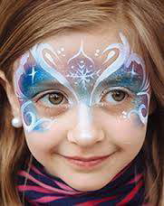 Face paint Frozen pink blue