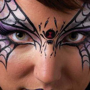 Face paint purple witch