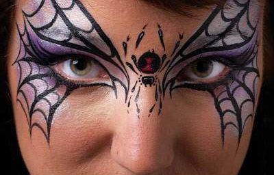 Face paint purple witch