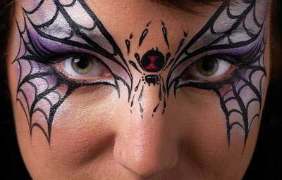 Face paint purple witch