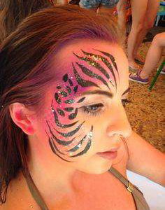 Face paint festival tiger