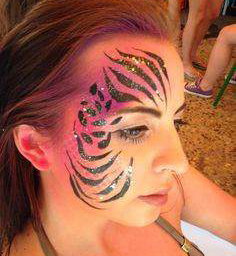 Face paint festival tiger