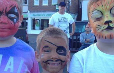 Face paint boys in Whitby 16