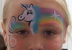 Face paint unicorn pastel