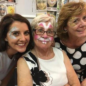 Face paint Danby wedding glitter and bunny