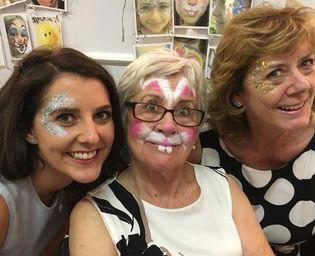 Face paint Danby wedding glitter and bunny