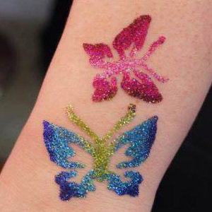 Glitter butterflies