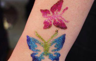 Glitter butterflies
