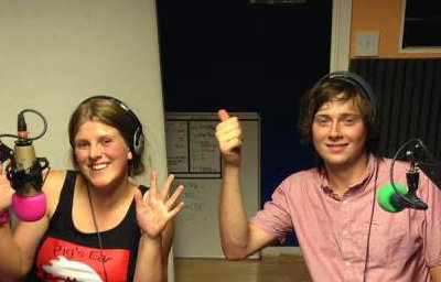 james and erin at radio
