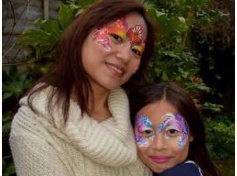 Mother & Child Flowery Princess Facepainting