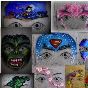 My Facepainting Menu changes frequently , depending on theme or event 