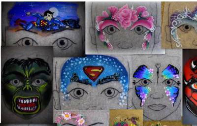 My Facepainting Menu changes frequently , depending on theme or event