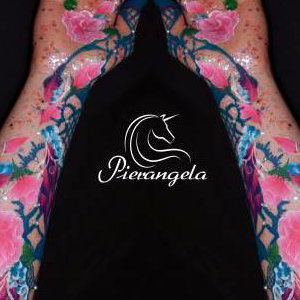 Sleeve Painting Roses, Glitter . Lace and Diamante 