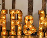 MR&MRS Rustic Light Up Letters