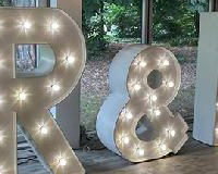 Giant 5ft White Light Up MR&MRS Letters