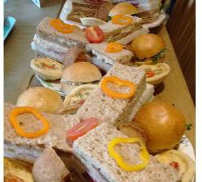 sandwiches line up afternoon tea 1
