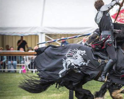 001 Cavalry of Heroes Medieval Jousting Knights on Horseback at Usk Show Monmouth Larry Weaver Photos