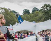 043 Cavalry of Heroes Medieval Jousting Knights on Horseback at Usk Show Monmouth Larry Weaver Photos