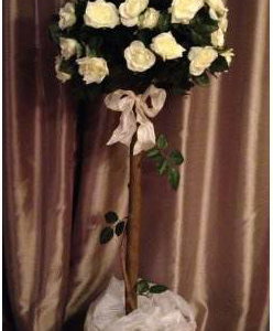Silk Rose Topiary Tree - to Hire or Buy