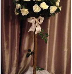 Silk Rose Topiary Tree - to Hire or Buy