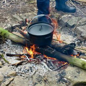 Lunch on an open fire