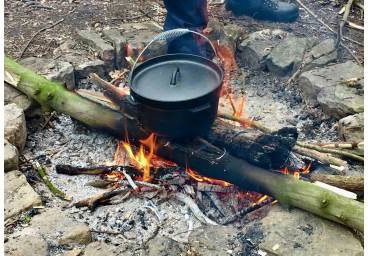 Lunch on an open fire