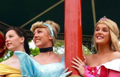 Mermaid, Golden Princess, Cinderella, Sleeping Beauty and Snow White