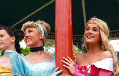 Mermaid, Golden Princess, Cinderella, Sleeping Beauty and Snow White