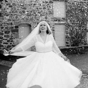 Wedding snow with Bride