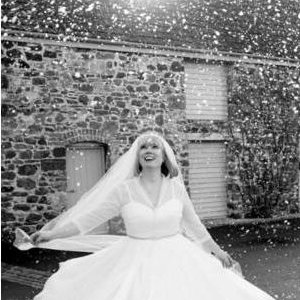 Wedding snow with Bride