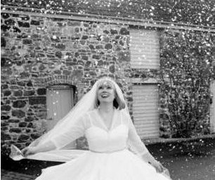 Wedding snow with Bride