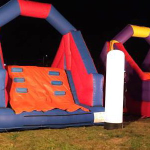 Up & Over Slide at night