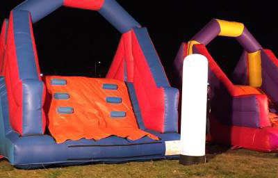 Up & Over Slide at night