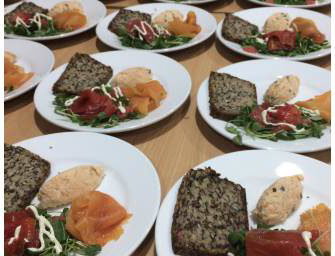 Trio of Blagdon trout, watercress salad, rye bread