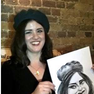 Caricaturist, Woman in Beret