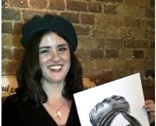 Caricaturist, Woman in Beret