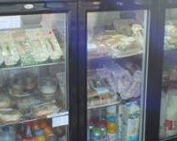 Our Fridge filled with Sandwiches, Cakes, Snacks etc