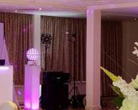 Raithwaite Estate Whitby white wedding package, one of our stunning starlit Led dance floors complete with uplighting and a full white wedding DJ supplied by Disco Dan.