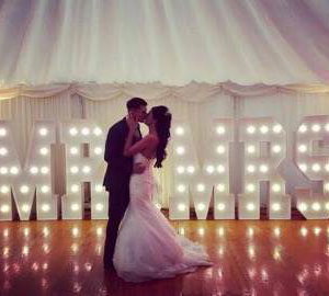 A truly stunning pic sent to us by the newly weds! Our giant Mr & Mrs at Ramside Hall, County Durham
