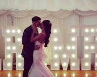 A truly stunning pic sent to us by the newly weds! Our giant Mr & Mrs at Ramside Hall, County Durham