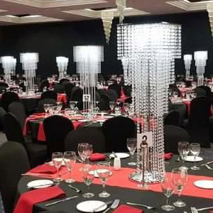 Square light up crystal Centrepieces