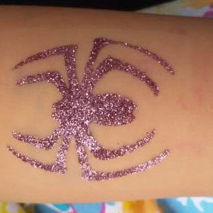 Spider glitter tattoo