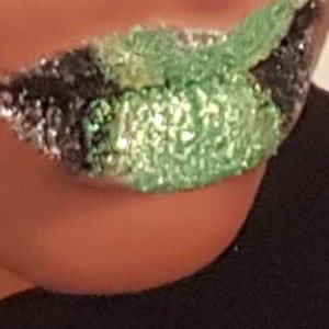 Jamaican Flag inspired glitter lips